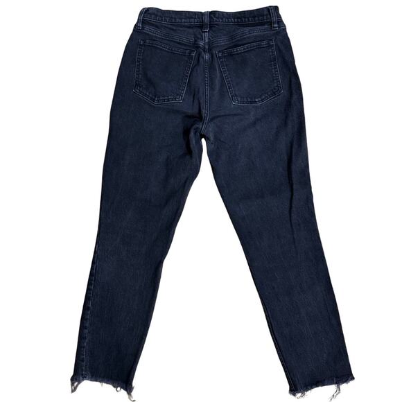 Abercrombie & Fitch The Skinny High Rise Jeans Raw Hem Black Size 29 8R - Picture 4 of 7